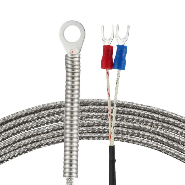 Termopar Tipo K Para Medición De Temperatura - Sonda De Acero Inoxidable, Rango 0-1250°C, Conector Mini K, Cable De 1 Metro