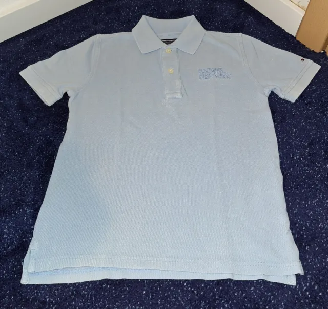 Tommy Hilfiger Polo Shirt JUNGEN Gr 128 in Hellblau ♡