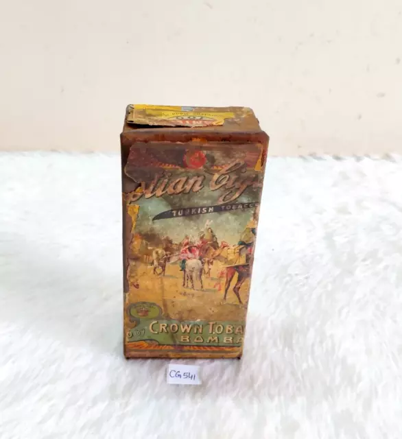 Antique Crown Tobacco Turkish Tobacco Cigarette Advertising Tin Box Old CG541