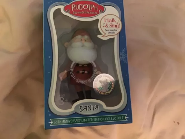 Rudolph The Red Nosed Reindeer 50th Anniversary Ltd Ed Collectible Santa - NIB