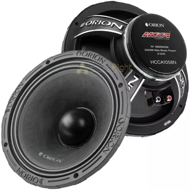 2 Pack Orion 10" Midrange Speaker 8 Ohm 2200W Max Car Audio MidBass HCCA1058N