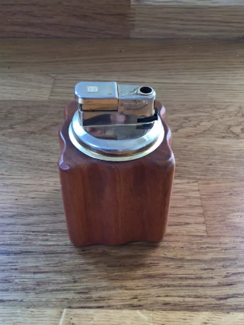 Colibri Wooden Wood Table Desk Lighter Retro Vintage