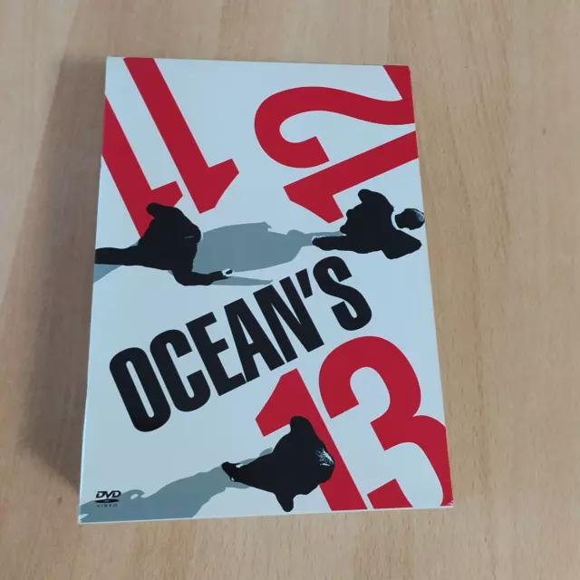 OCEAN`S TRILOGIE -  3 DVDs IM SCHUBER - George Clooney, Matt Damon, Brad Pitt