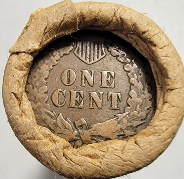 PENNY ROLL WHEAT UNSEARCHED Old Estate .Indian Head Cents , Old Vintage Coin ,