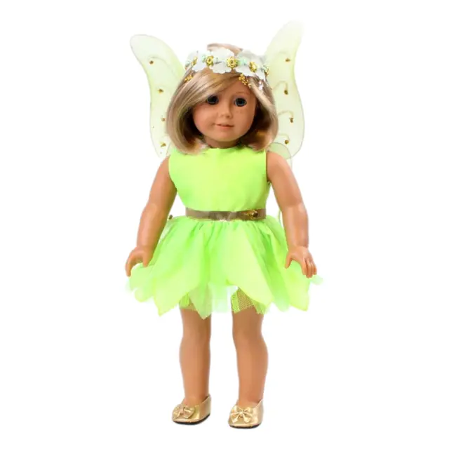 Green Tinkerbell Outfit 18" Doll Clothes for American Girl Dolls