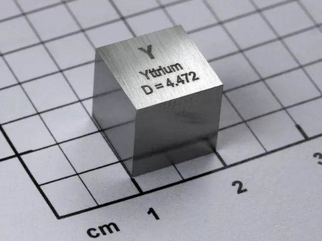 Yttrium - Dichte-Standard Würfel 10x10x10mm - 99.95% - Elementesammlung