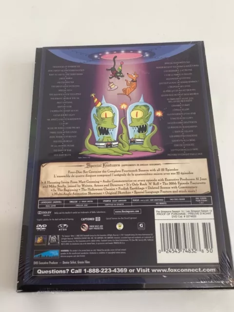 The Simpsons: The Fourteenth Season (DVD, 2011, 4-Disc Set) *Brand New Sealed* 2
