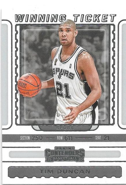2019-20 Panini Contenders Winning Ticket #23 Tim Duncan
