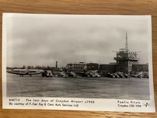 Croydon Airport - The Last Days Picture Postcard. Pamlin Print Collection.