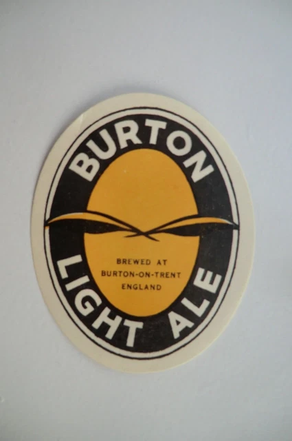 Mint No Brewery Name Burton Light Ale  Brewery Beer Bottle Label
