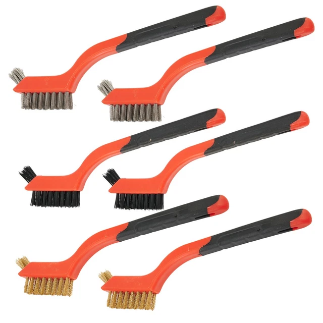 Hand Tools Wire Brushes 6pcs For Cleaning Grip Hand Tools Stainless Steel
