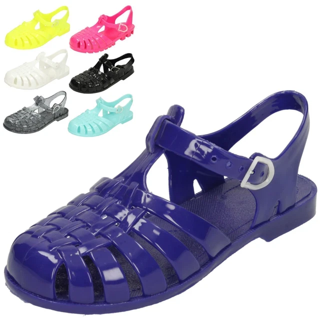 Ragazze H2309 Rétro Piatto Jelly Sandali Da Spot On