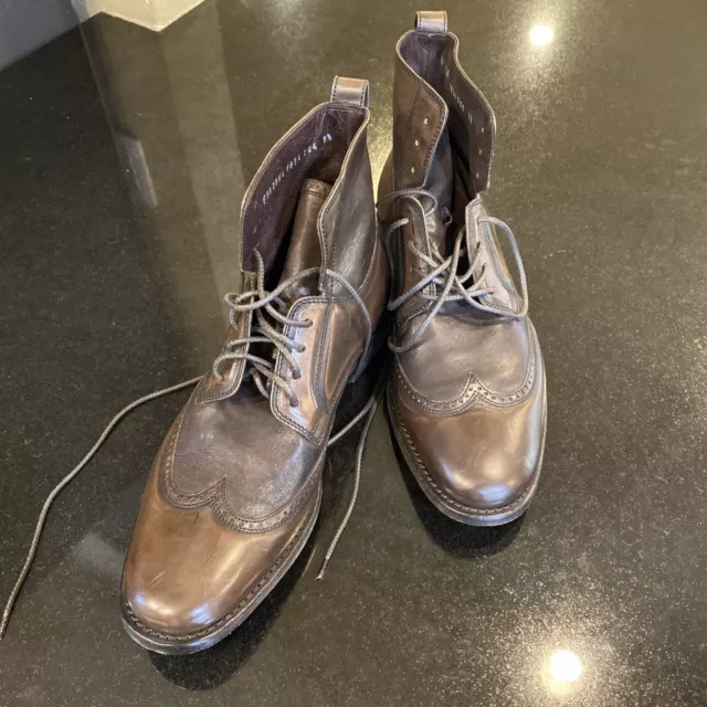 John Varvatos Brown Leather Boots Men’s 8.5 -9 Read Description ￼￼