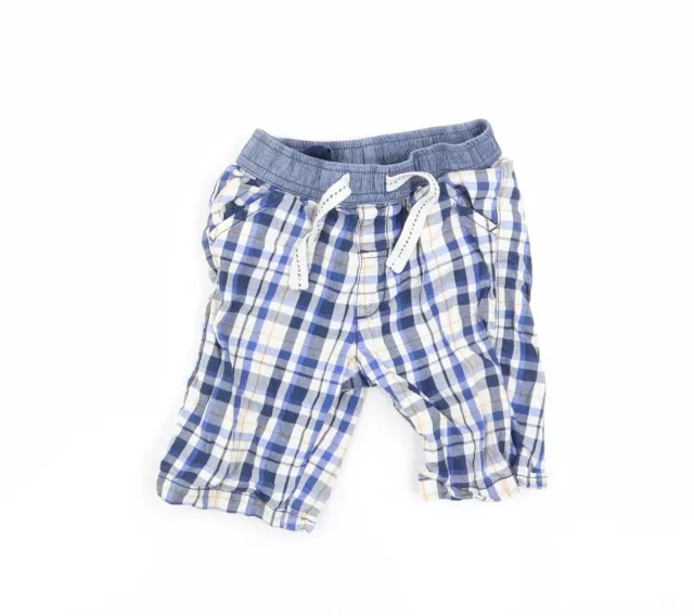 Matalan Boys Multicoloured Check Cotton Capri Trousers Size 18-24 Months - short