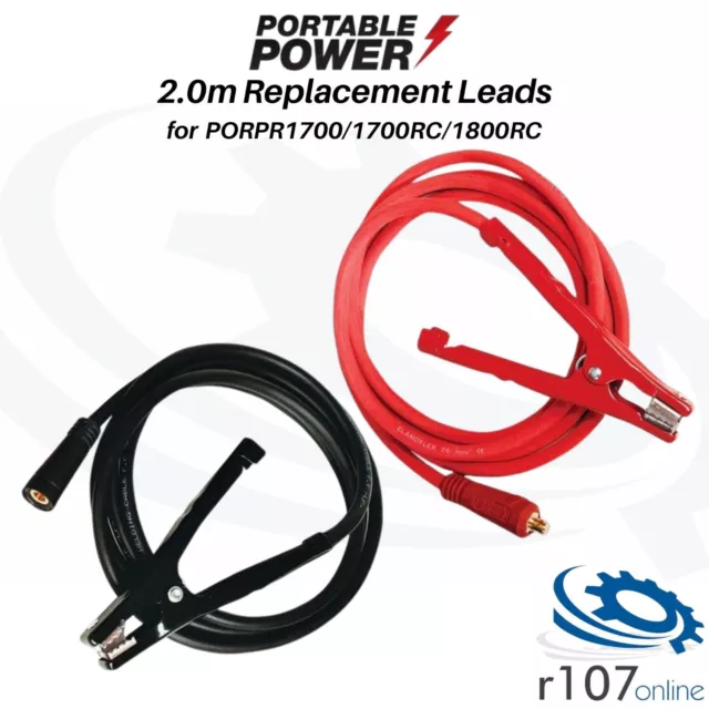 Portable Power 2.0m Replacement Leads for 1700 1700RC 1800RC & Snap On PORPR1700