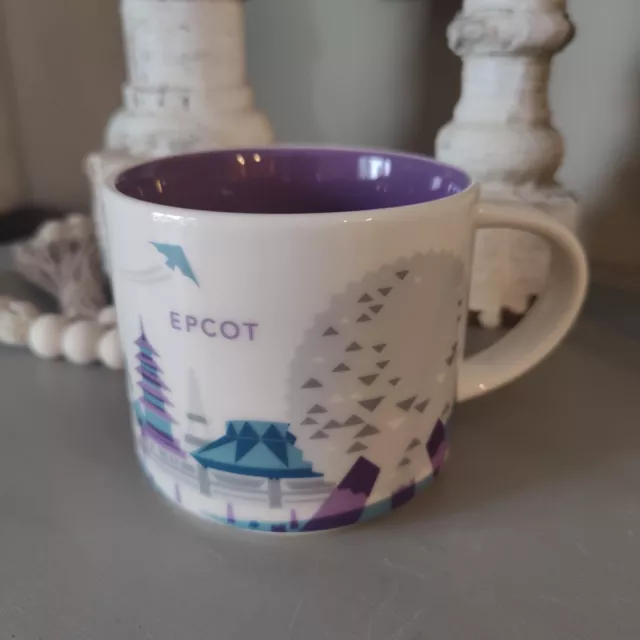 Starbucks Disney Parks Purple Epcot Monorail You Are Here 14 Oz Coffee Mug