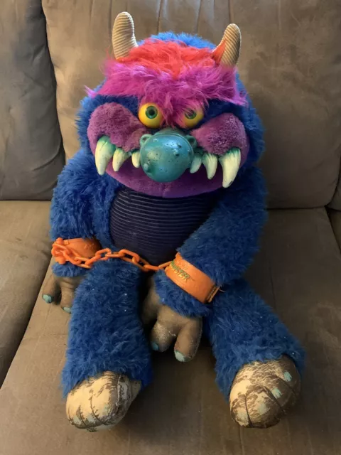 Vintage 1986 My Pet Monster AmToy 24 Inch Big Plush Original With Cuffs!