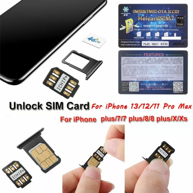 Nano-SIM Unlock Card Heicard Sim Chip For iPhone 13/12/11 Pro Max XS XR 8 7 Plus