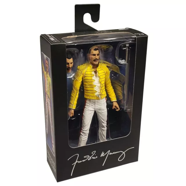 Figurine NECA FREDDIE MERCURY Queen  Veste Jaune Wembley Chanteur anglais Figure