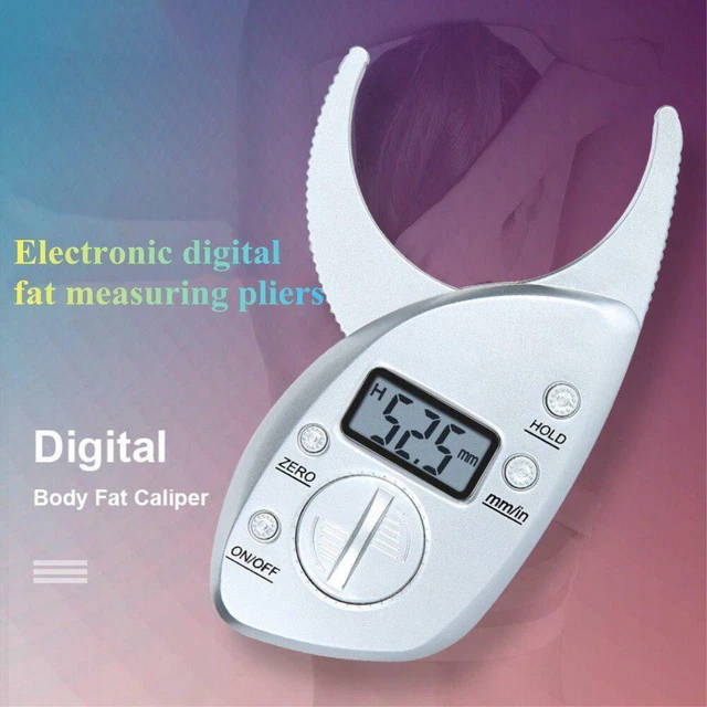 Digital Skinfold Measurement Tester Body Fat Monitor Analyzer Muscle Caliper