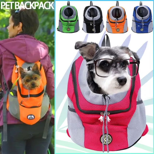 Pet Dog Carrier Puppy Travel Backpack Front Travel Portable Mesh Shoulder Bag uk