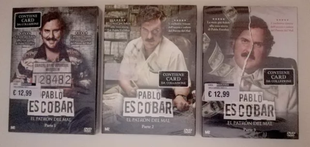 Serie completa dvd PABLO ESCOBAR parte 1, 2, 3 (tre cofanetti)