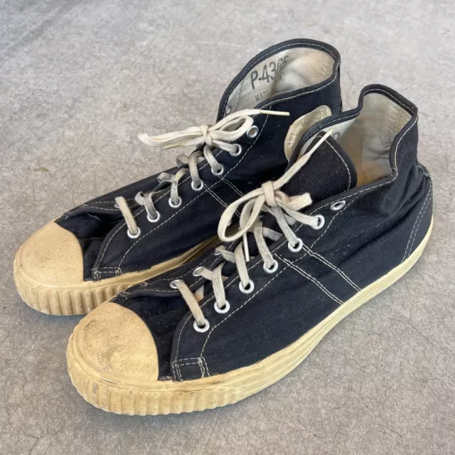 Vintage 1950s US Keds Black Canvas Basketball Sneakers Athletic Shoes Sz.10  | eBay