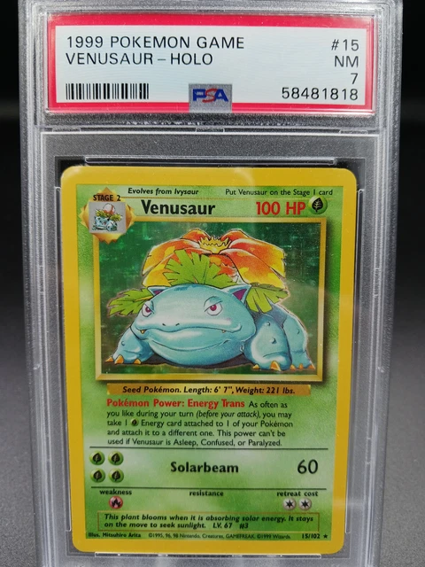 Pokemon Venusaur Bisaflor Base Set 15/102 PSA 7 Near Mint English