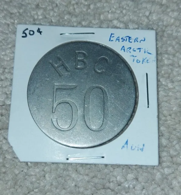 Hudson Bay Company HBC 50 Cents 1946 AU Eastern Arctic Token Rare vintage Coins