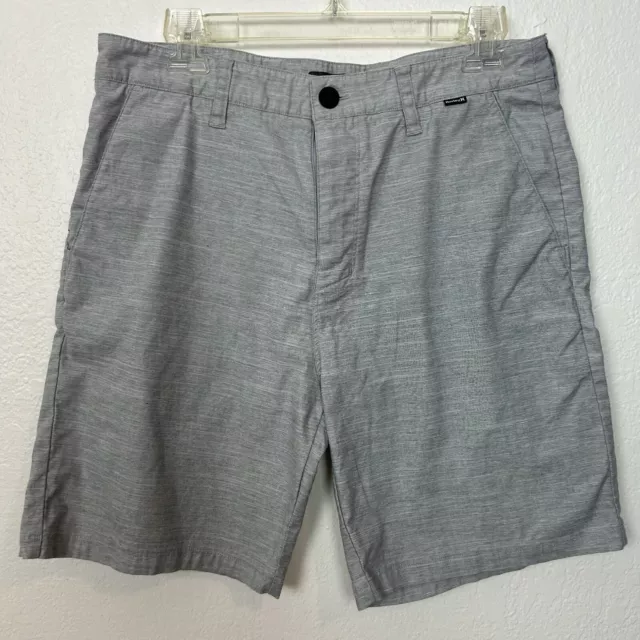 Hurley Mens Size 31 Shorts Gray Heather Golf Chino Hybrid Stretch Casual