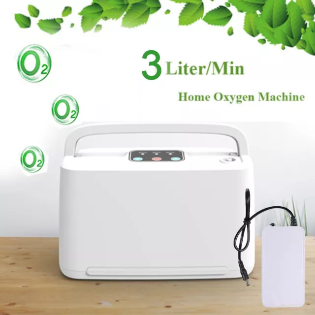 Home Car Trip for 3L/Min Oxygen Concentrator w/ Rechargeable Li-Battery 2500mAh