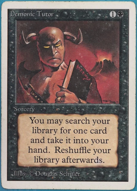 Demonic Tutor Unlimited HEAVILY PLD Black Uncommon CARD (382431) ABUGames Demonic Tutor Unlimited HEAVILY PLD Black Uncommon CARD (382431) ABUGames