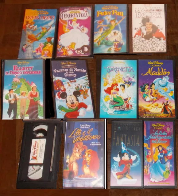 Lotto 11 Vhs Videocassette Originali Disney