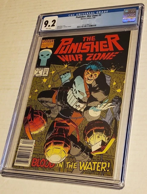 NEWSSTAND Punisher War Zone #2 CGC 9.2 1992 Marvel Klaus Jansen Cover & Art