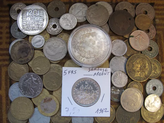 Superbe Argent & Bronze Dans Ce Magnifique Lot De 66 Pièces Françaises Anciennes