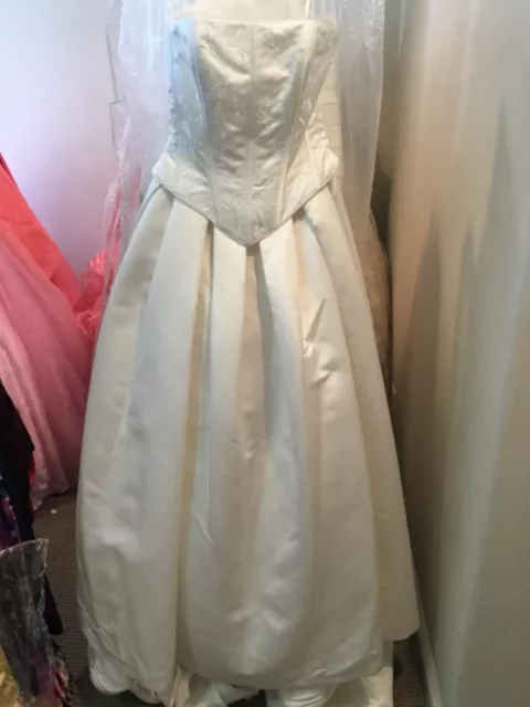 Ginnis Boda Vestido de Novia Bola Vestido Bordado Bustier Corsé 6 Marfil Nuevo