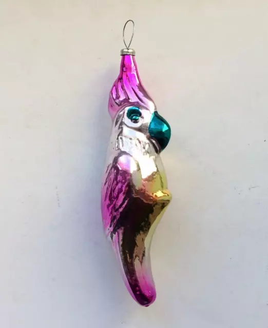 Pappagallo, ornamento natalizio in vetro vintage, decorazione per albero di...