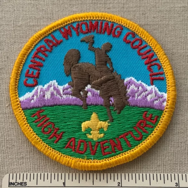 Vintage CWC CENTRAL WYOMING COUNCIL High Adventure Camp Boy Scout PATCH BSA