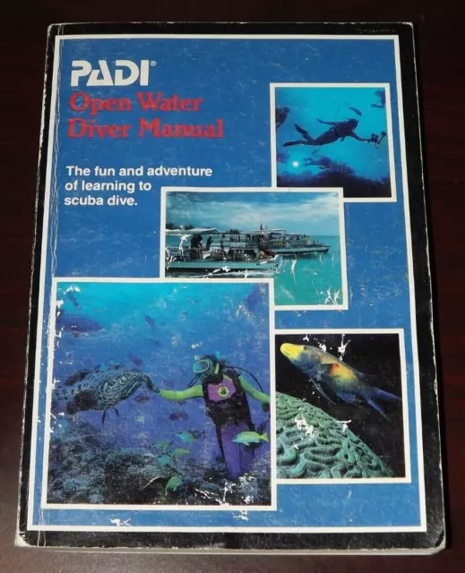 PADI Open Water Diver Manual TPB 1990 learning to scuba dive