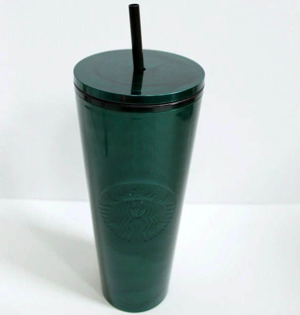 Starbucks Holiday 2020 Emerald Green Marble Swirl Acrylic Cold Cup Tumbler 24 oz