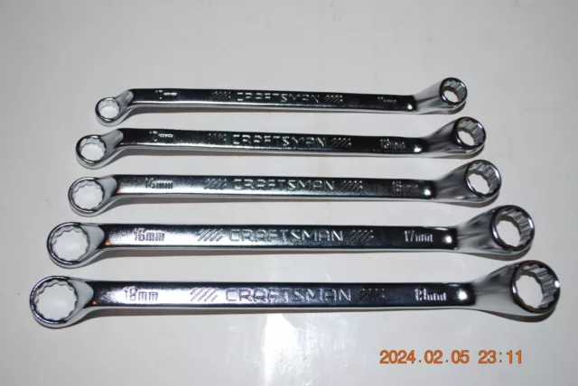 NEW CRAFTSMAN 5-PC 12-Point Deep Offset Metric Box End Wrench Set