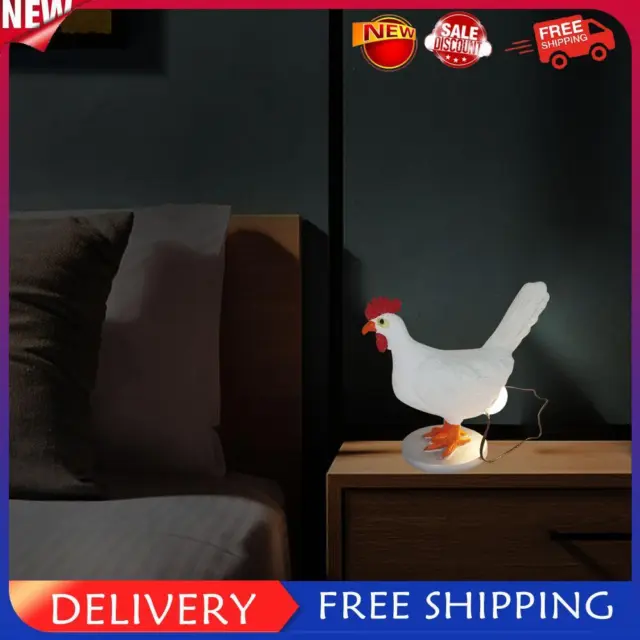 Creative Chicken Lamp Desktop Ornament Bedside Living Home Decor Light (B)