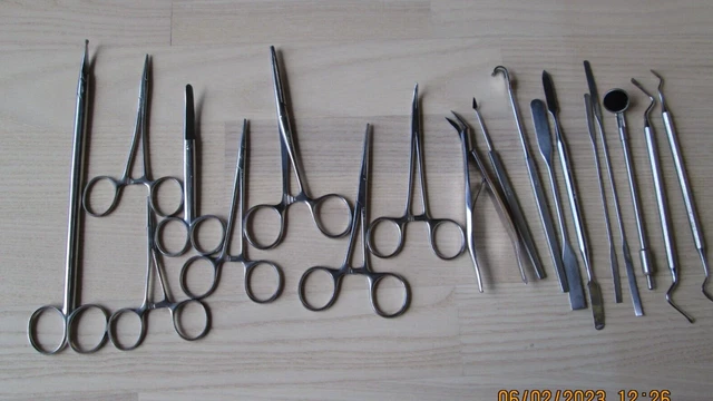 Konvolut altes Arzt / OP Besteck, diverse Fabrikate
