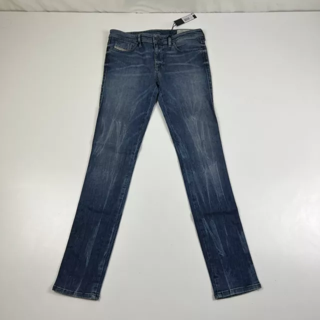 Diesel Skinzee Low Rise Skinny Fit Medium Blue Wash Denim Jeans 32 x 32 Womens