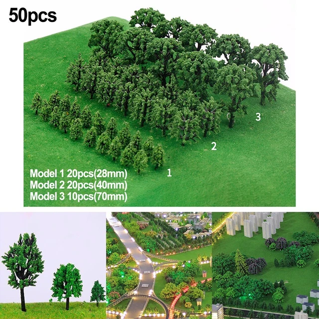 45 Arbres Modèle Pour Maquette - 5 à 15 Cm, Modélisme Train Et Diorama