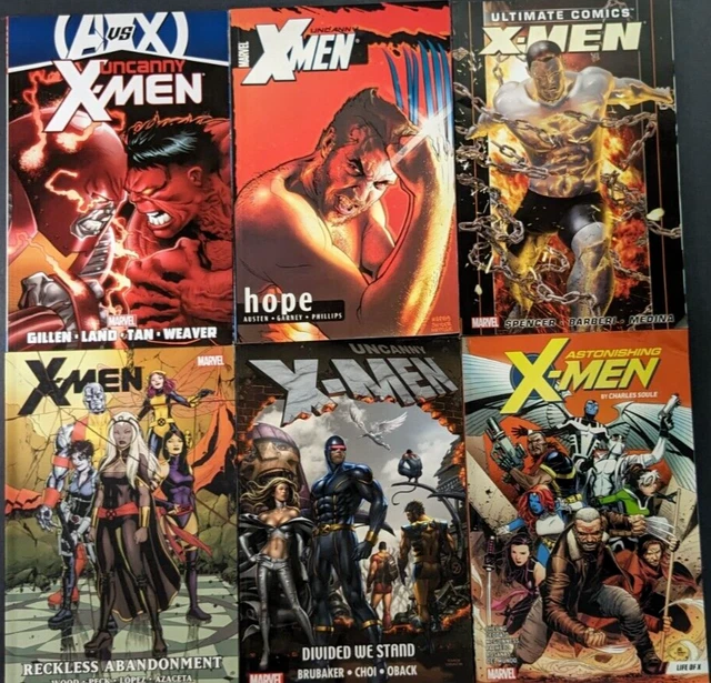 X-Men Trade Paperback 6 book lot - A VS X, X-Men, Uncanny X-Men, Ultimate X-Men