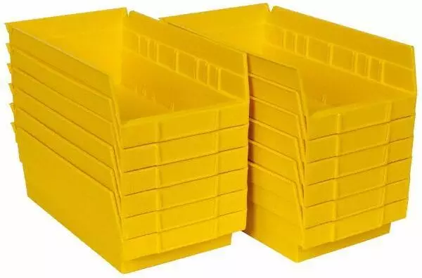 (12 Count) Akro-Mils 30130 Yellow Nesting Shelf Bin, 6-5/8"W x 11-5/8"D x 4"H 2