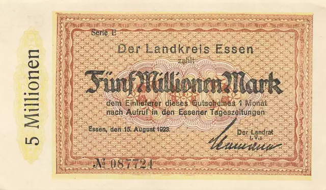 Essen  -  Landkreis  -  5 Millionen Mark  -  Serie E   #20098