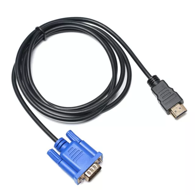 Cable adaptador AV Macho a macho Convertidor HDMI a VGA compatible For PC HDTV