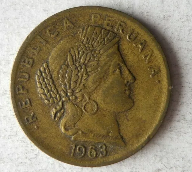 1963 Peru 10 Centavos - Excellent Vintage Coin - Peru Trash #A